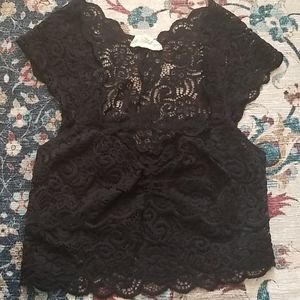Lace Bralette Small Black